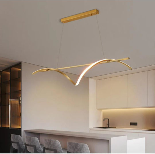 Home Lighting Ondas Висящо Осветително Тяло Златист 100x20x100см.