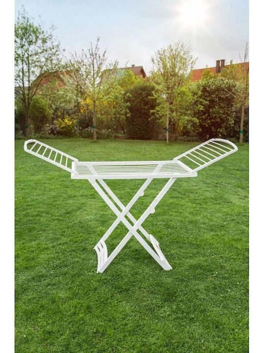 Vileda Solar Plastic Folding Floor Clothes Drying Rack 182x55cm
