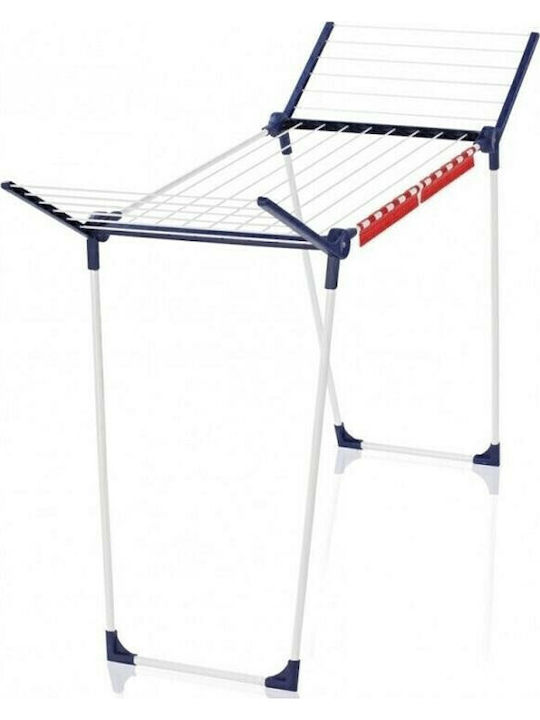 Leifheit Pegasus 150 Metallic Folding Floor Clothes Drying Rack with Hanging Length 18m