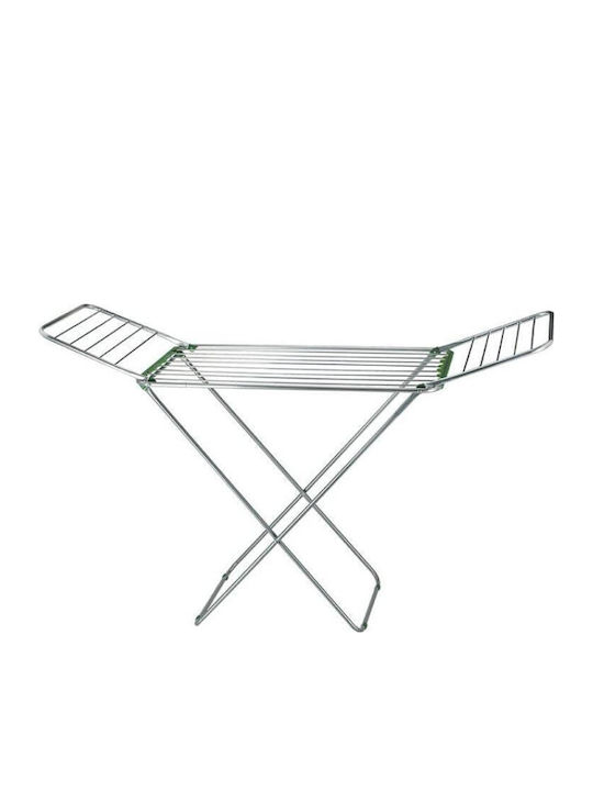 Viosarp Aprozar Pliabil de Pardoseală din Aluminiu cu Lungime de Uscare 18m Argintiu Verde