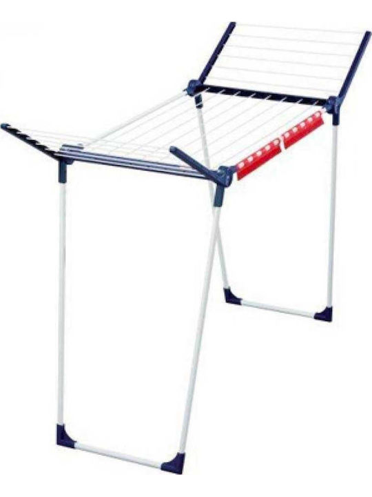 Leifheit Pegasus 150 Metallic Folding Floor Clothes Drying Rack with Hanging Length 18m