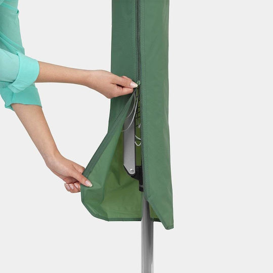 Brabantia Essential Folding Floor Clothes Drying Rack for Garden Metallic with 50m Hanging Length