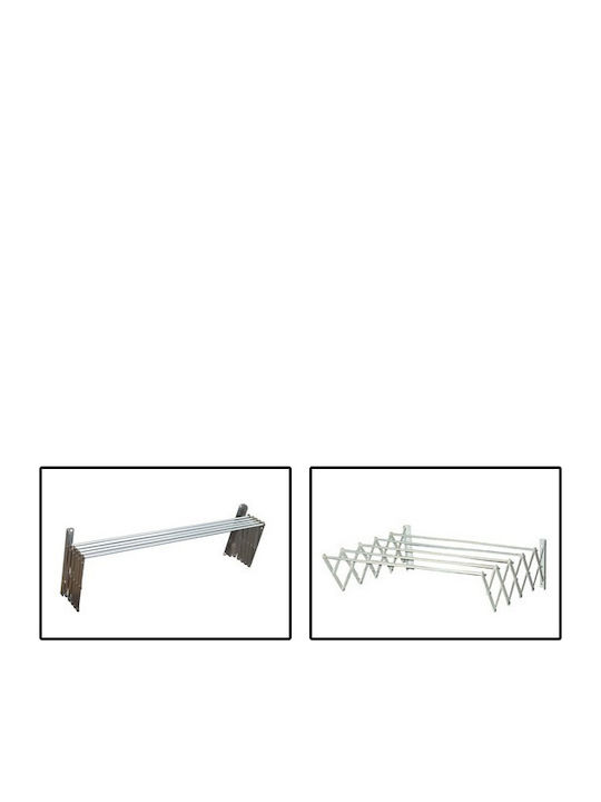 Ρούχων Aluminum Folding Wall Mounted Balcony Railings with Hanging Length 4m