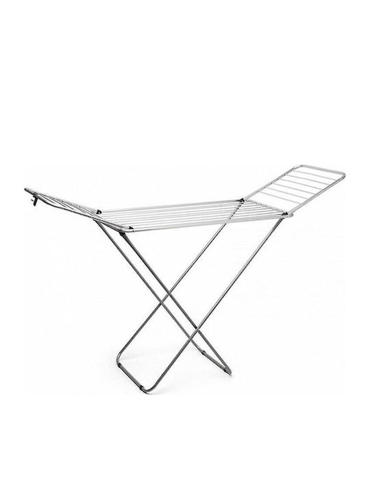Viosarp Metallic Folding Floor Clothes Drying Rack with Hanging Length 18m