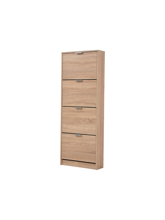 Ξύλινη Παπουτσοθήκη Base 14 με 4 Ράφια Sonoma Μ58xΠ18xΥ155.5cm