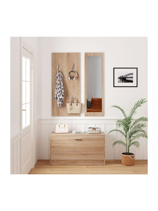 Vern Entry Furniture with Mirror / Hanger & Shoe Rack Sonama 80x27x190cm