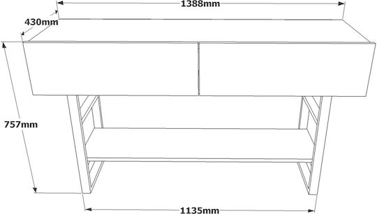 Pine Конзолна маса Дървена Pine Д138.8xШ43xВ75.7cm