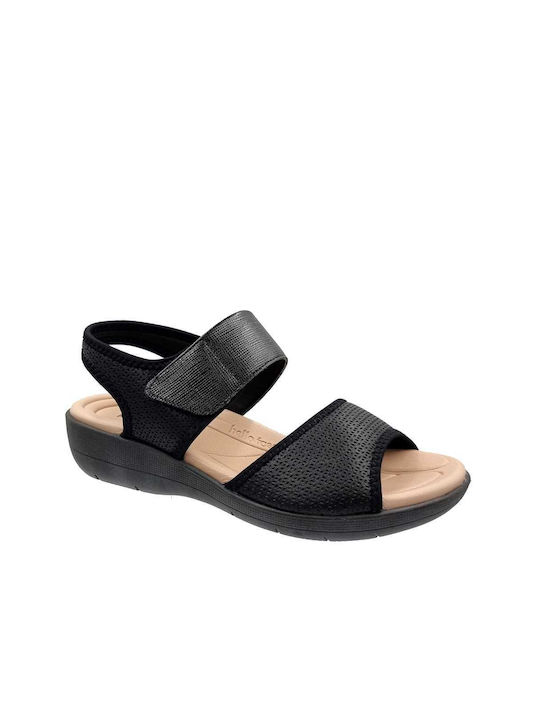 Piccadilly Women's Flat Sandals in Black Color