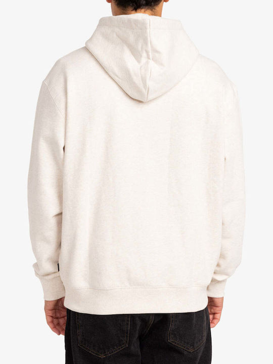 RVCA Men's Sweatshirt with Hood and Pockets Oatmeal Heather