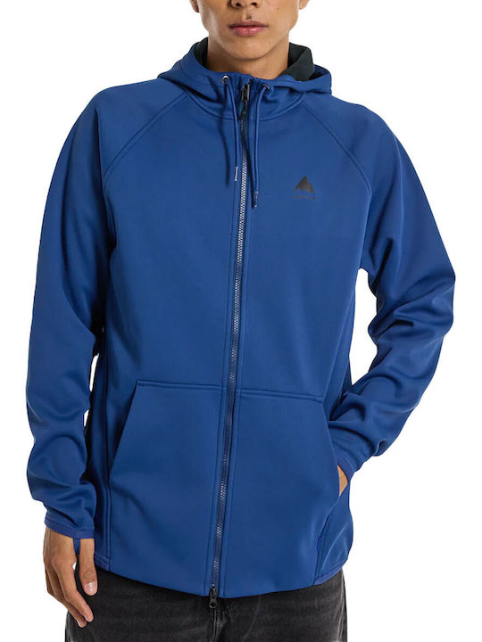 Burton Crown Weatherproof Men's Sweatshirt Jacket with Hood and Pockets Navy Blue