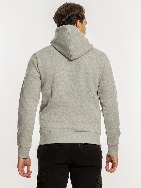 Jack & Jones Men's Sweatshirt with Hood Melange Grey