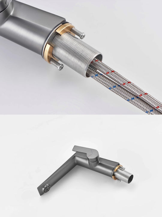 Naron Mixing Sink Faucet Gun Metal
