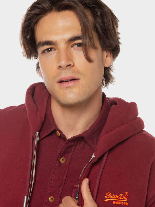 D2 Ovin Red Hooded Cardigan