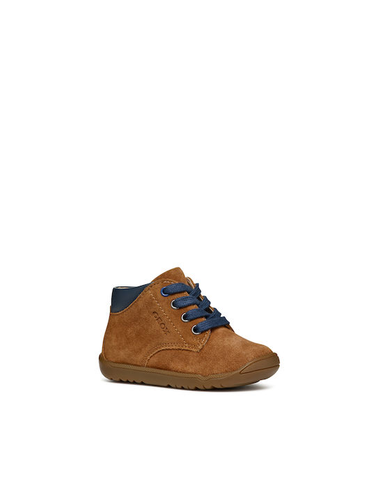 Geox Macchia Suede Παιδικά Μποτάκια Καφέ