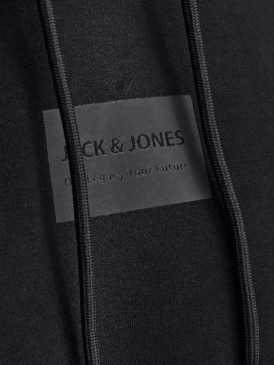 Jack & Jones Φούτερ Μαύρο με Κουκούλα