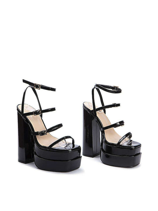 Keep Fred Platform Women's Sandals Black