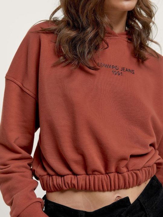 Edward Jeans Women's Cropped Sweatshirt Paprika