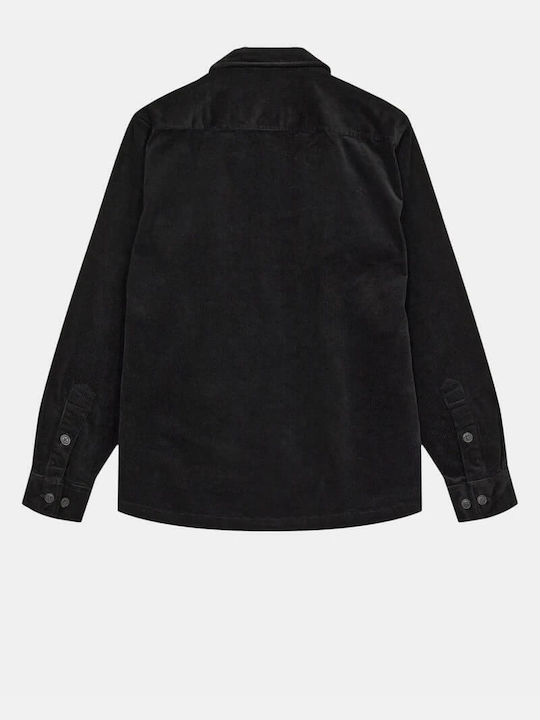 Anerkjendt Herrenhemd Overshirt Langärmelig Cord Black