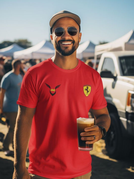 Lewis Hamilton Ferrari Plus Size T-shirt Wings Black
