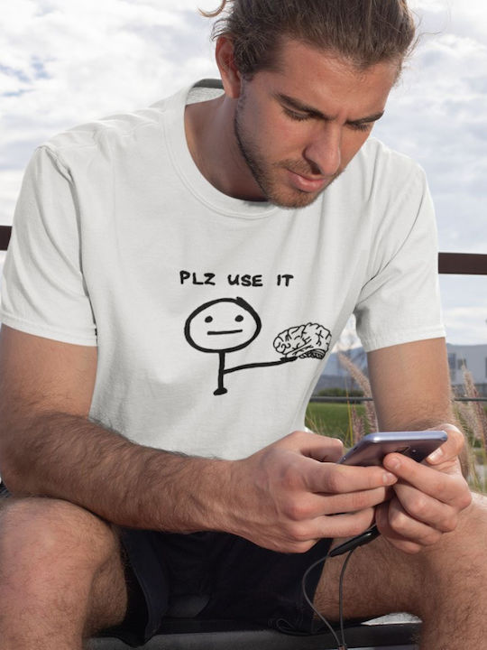 "plz Use It" T-Shirt Schwarz