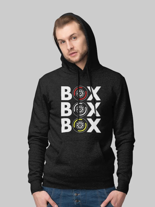 "box Box Box" Hoodie White