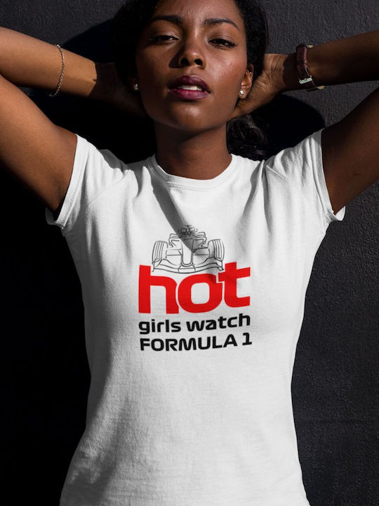 Hot Girls Watch F1 W T-shirt White