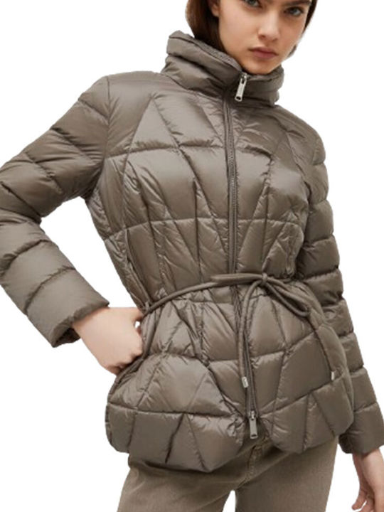 Marella Women's Short Puffer Jacket for Winter Warm Grey