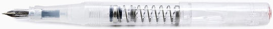 Twsbi Go Spring Load Mechanism Peniță de Caligrafie Fine Transparent cu Roșu Cerneală