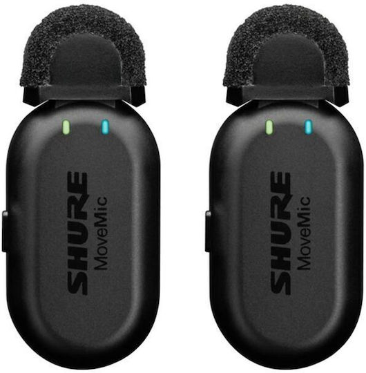 Shure MV-TWO-Z6 Set Wireless Microphone Πέτου, Clip On for Mobile