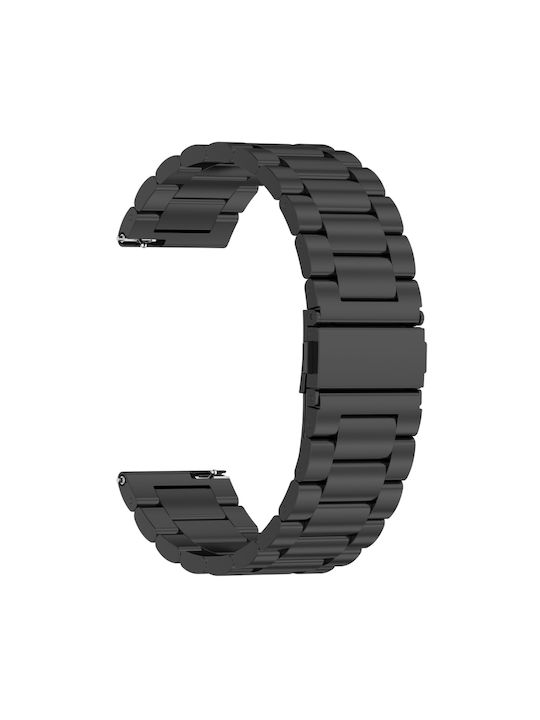Λουράκι Ανοξείδωτο Ατσάλι Μαύρο (Huawei Watch 4Amazfit Bip 5)