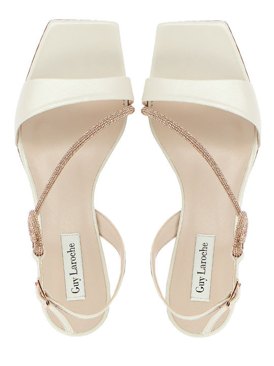 Leder Damen Sandalen mit mittlerem Absatz Ivory Coast
