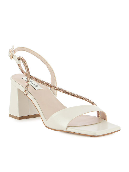 Leder Damen Sandalen mit mittlerem Absatz Ivory Coast