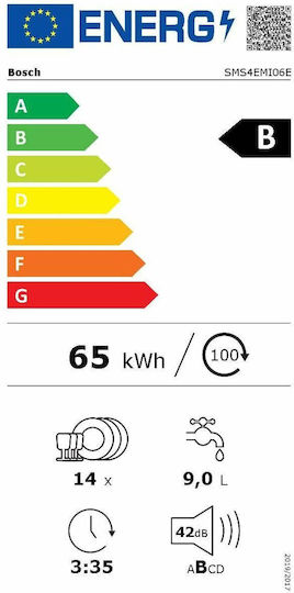 Bosch Ελεύθερο Πλυντήριο Πιάτων με Wi-Fi για 14 Σερβίτσια EfficientDry Π60xY84.5εκ. Inox