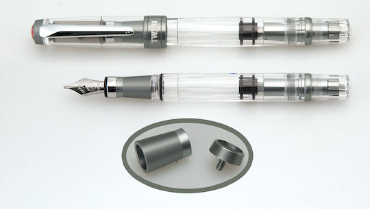 Twsbi Diamond 580 AL R Πένα Καλλιγραφίας Medium 1.1mm Ασημί από Πλαστικό Nickel Gray