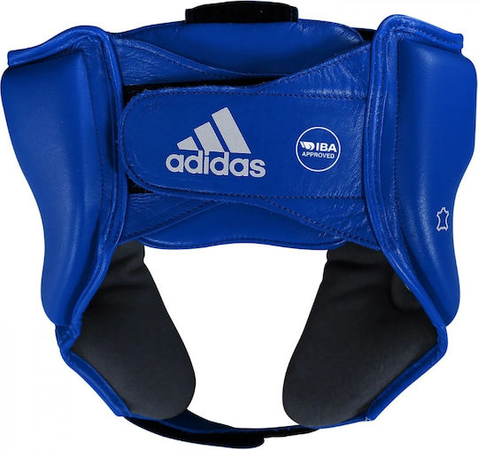 adidas AIBAH1 Κάσκα Πυγμαχίας Ενηλίκων Aνοιχτού Τύπου Δερμάτινη Μπλε