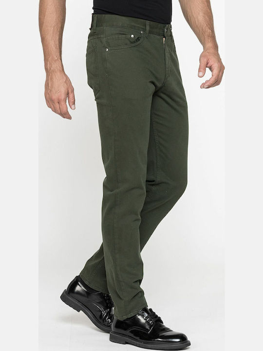 Trousers in Regular Fit green
