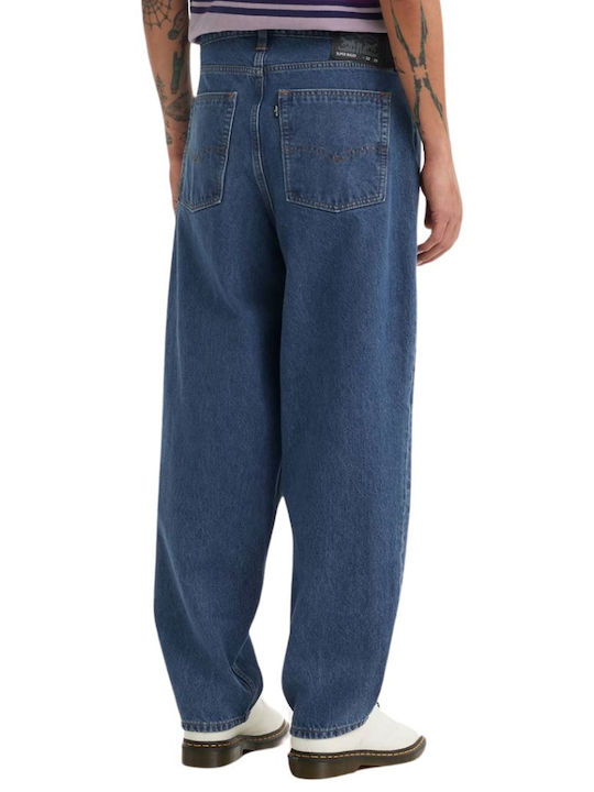 Levi's Skateboarding Super Pantaloni de Bărbați din Jean în Linie Baggy Blue