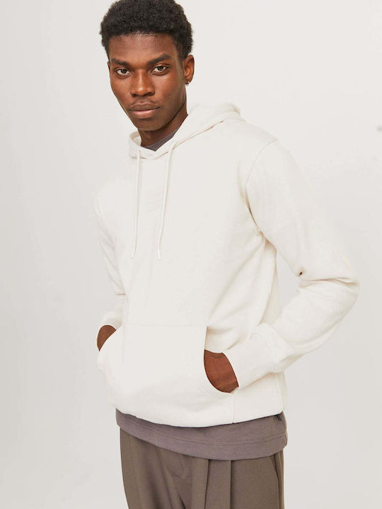 Jack & Jones Sweat Men's Sweatshirt with Hood Ecru