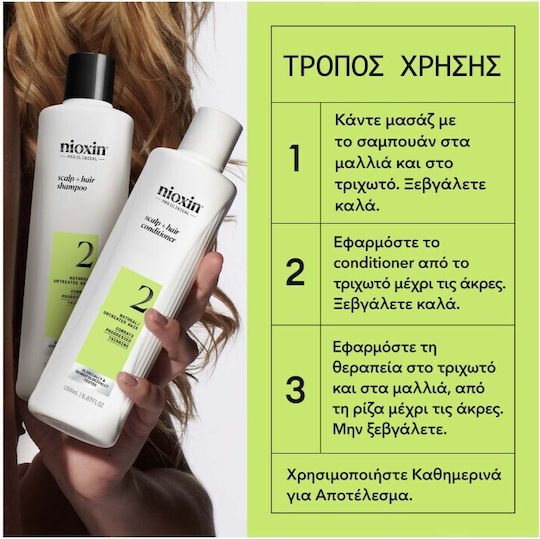 Nioxin Hair Treatment Set Against Hair Loss for Oily Hair with Shampoo, Conditioner & Treatment 3 Pieces