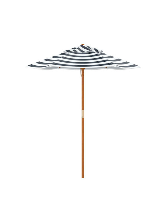 Runder Holz-Garten- und Terrassen-Sonnenschirm Blau Φ1.4xH1.4m