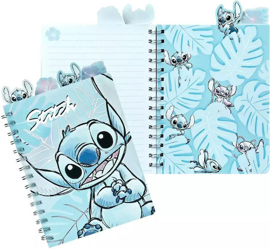 Kids Licensing Notebook Ruled A5 80 Sheets Stitch Watercolor 1pcs