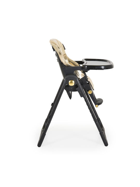 Cangaroo Tiramisu Foldable Baby Highchair 2 in 1 with Adjustable Height Gold Limited Edition