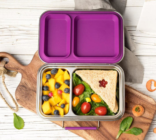 Lekkabox Lekkabox Inox Mittagsbox Mit Fächern Lila