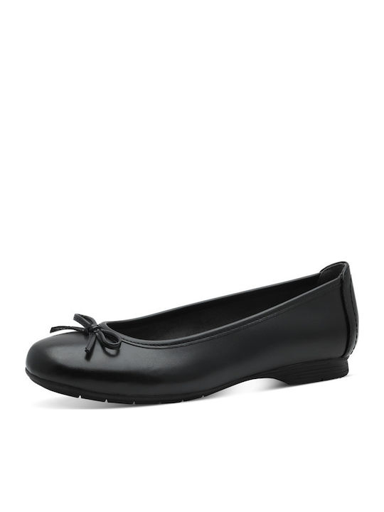 Synthetic Leather Ballerinas Black