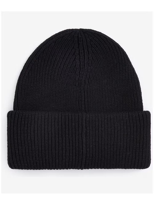 Barbour Beanie Beanie with Rib Knit in Black color