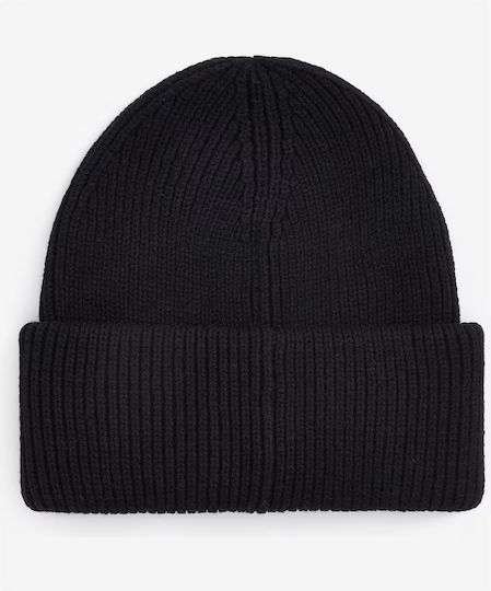 Beanie Masculin Căciulă cu Tricotaj Rib în culoarea Negru