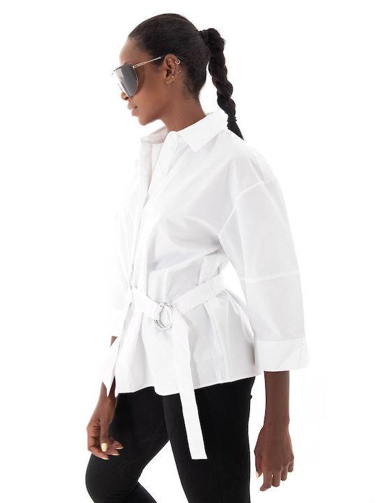 Hugo Boss Women's Long Sleeve Shirt White