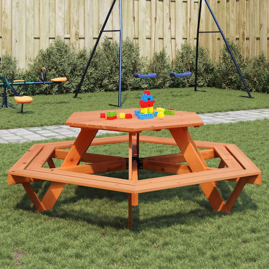 vidaXL Масичка 162x53см. за 3+ години Години Кафяв