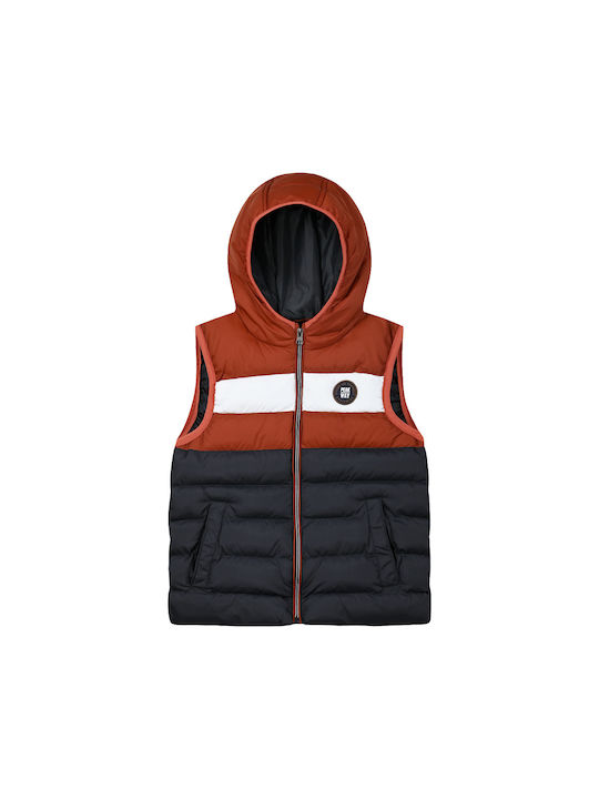 Energiers Kids Quilted Jacket Sleeveless with Hood anthracite