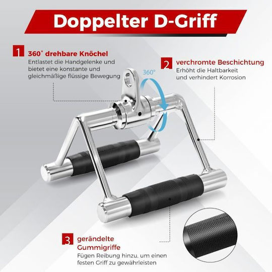 3-Piece Tricep Rope Attachment Costway Sp38092